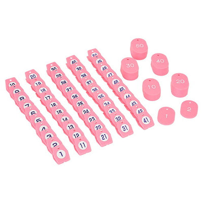 スチロールクロークチケットA型(1~50)ピンク11009PNKの商品画像