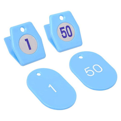 スチロールクロークチケットA型(1~50)スカイブルー11009SBLの商品画像