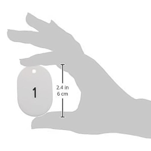 クロークチケット/番号札 スチロールクロークチケットA型(1~50) ホワイト 11009WHT