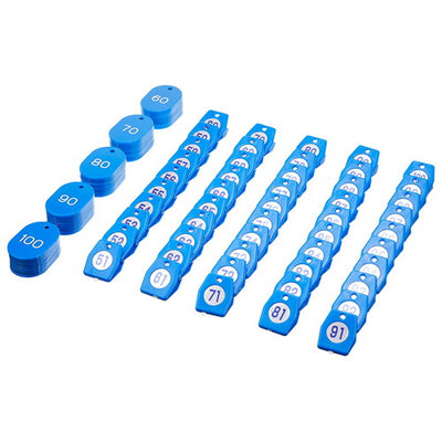 スチロールクロークチケットA型(51~100)ブルー11010BLUの商品画像