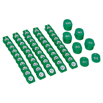 スチロールクロークチケットA型(51~100)グリーン11010GRNの商品画像