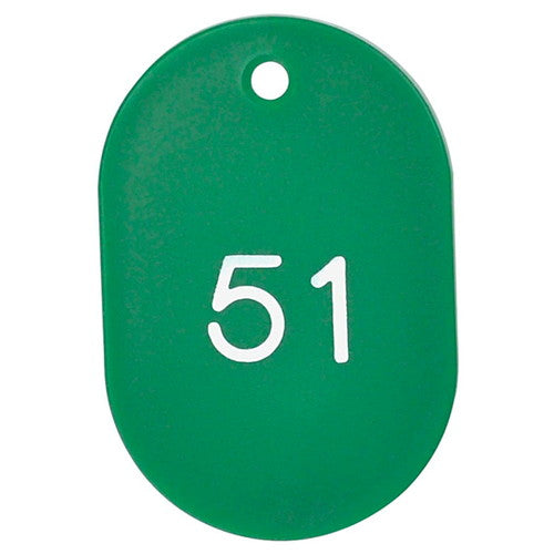 クロークチケット/番号札 スチロールクロークチケットA型(51~100) グリーン 11010GRN