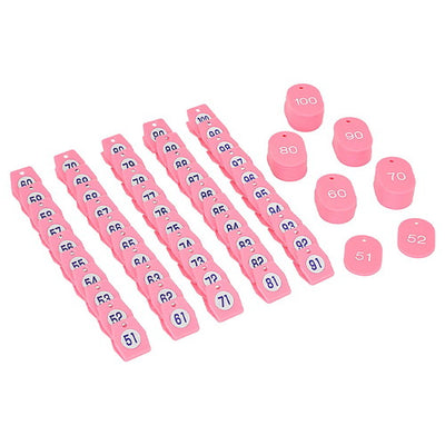 スチロールクロークチケットA型(51~100)ピンク11010PNKの商品画像