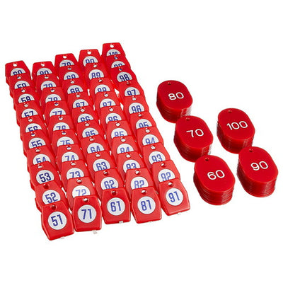 スチロールクロークチケットA型(51~100)レッド11010REDの商品画像