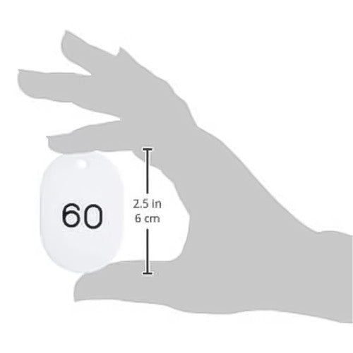 クロークチケット/番号札 スチロールクロークチケットA型(51~100) ホワイト 11010WHT