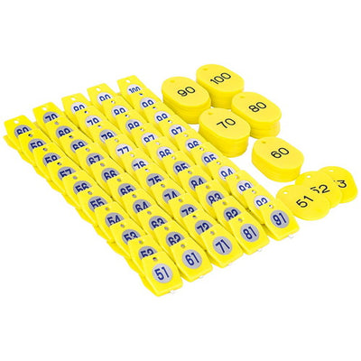 スチロールクロークチケットA型(51~100)イエロー11010YLWの商品画像