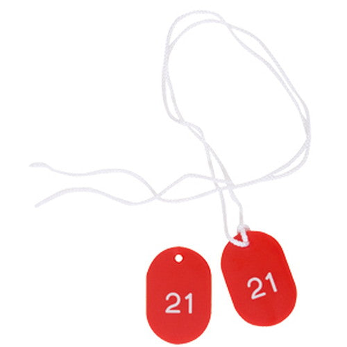 クロークチケット/番号札 スチロールクロークチケットB型(51~100) 赤 11014RED