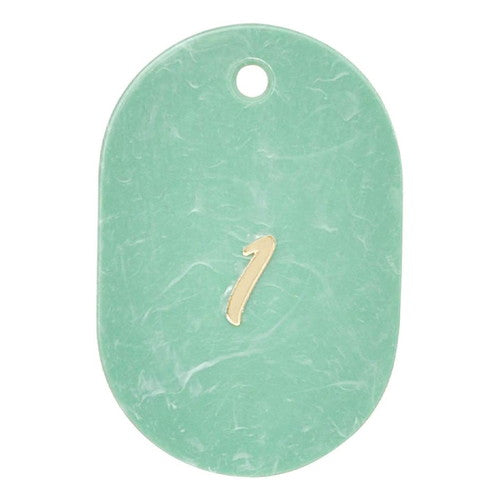 クロークチケット/番号札 マーブルクロークチケット (1~50) グリーン (1~50) 22403***