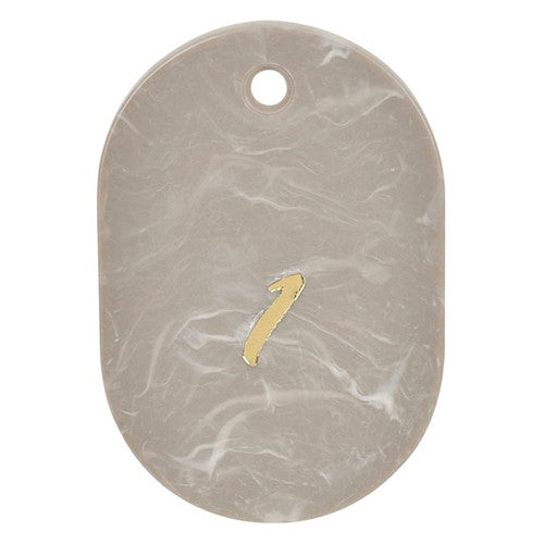 クロークチケット/番号札 マーブルクロークチケット (1~50) ブラウン (1~50) 22405***