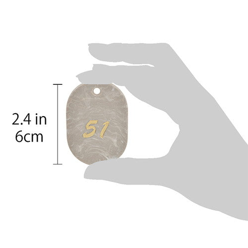 クロークチケット/番号札 マーブルクロークチケット (51~100) ブラウン 22406***