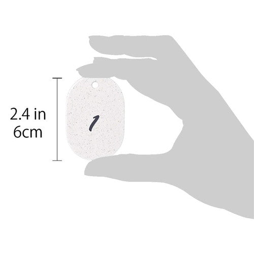 クロークチケット/番号札 グラニット番号札 (1~50) 白 11802WHT