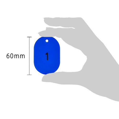 クロークチケット/番号札 スチロール番号札大 (1~50) 青 青 11811BLU