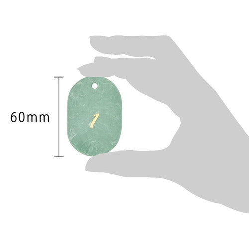 クロークチケット/番号札 マーブル番号札(1~50) グリーン 22805GRN