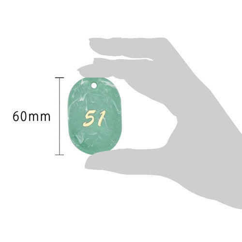 クロークチケット/番号札 マーブル番号札(51~100) グリーン 22806GRN