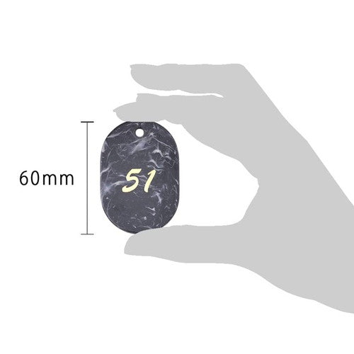 クロークチケット/番号札 マーブル番号札(51~100) グレー 22806GRY
