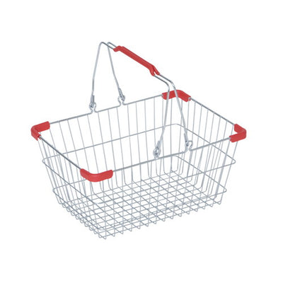 マーケットバスケットS(クローム/RED)バラ1ケ50823-1*の商品画像