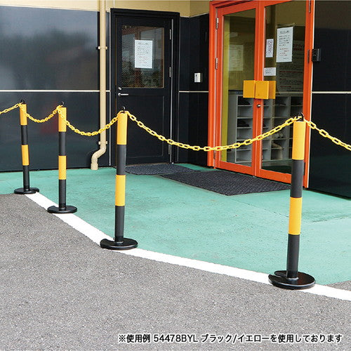 駐車場備品 やわらかゴムポール 80cm イエロー イエロー 54478YLW