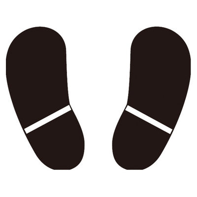 路面貼用ステッカーCブラック足跡819-9054106BLKの商品画像