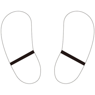 路面貼用ステッカーCホワイト足跡819-9154106WHTの商品画像