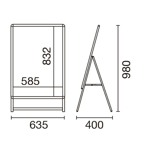 スリムグリップA A1片面 ロータイプ ブラック 56980A1B