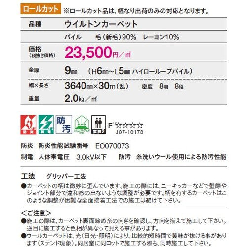 東リ ロールカーペット エトウィール7000 1m単位での購入可