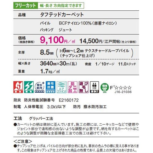 東リ ロールカーペット ドットスクア フリーカット
