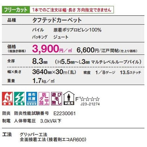 東リ ロールカーペット マスターフル2 フリーカット