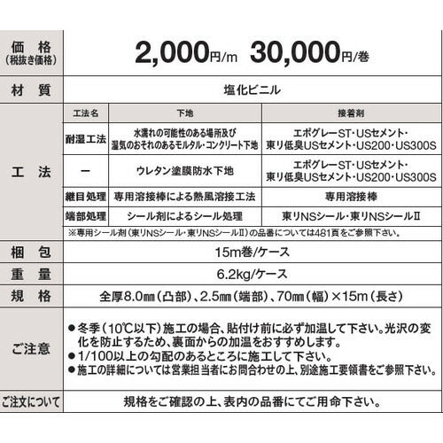 【東リ防滑性シート】 防滑性シート NSパス蓋付 【1巻単位での購入可】