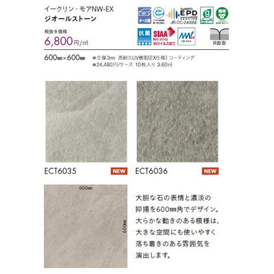 東リタイルイークリン・モアNW-EX600mm×600mmケース売り(10枚入)の画像