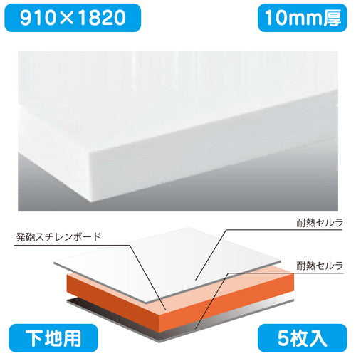 下地用(耐熱セルラ両面貼り) カルプボード 5枚入 セルラHIボード 910×1820×10の商品画像