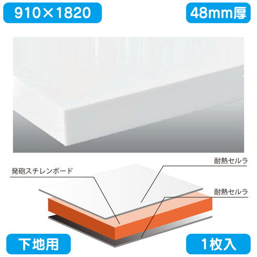 下地用(耐熱セルラ両面貼り) カルプボード 1枚入 セルラHIボード 910×1820×48の商品画像