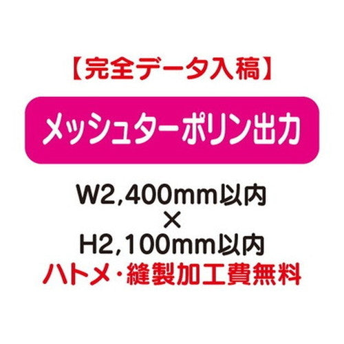 特注オーダー品メッシュターポリン出力W2400×H2100の商品画像