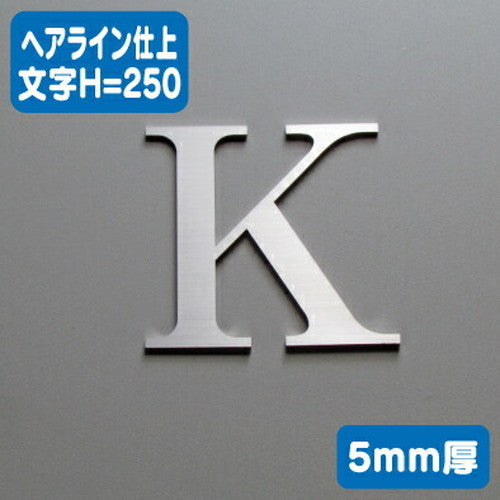 ステンレス切文字ヘアライン仕上げ(横目)5mm厚文字H=250の商品画像