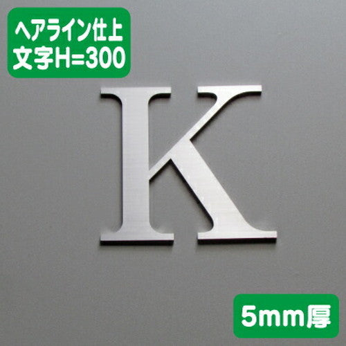 ステンレス切文字ヘアライン仕上げ(横目)5mm厚文字H=300の商品画像