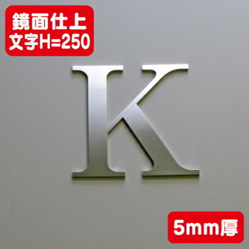 ステンレス切文字鏡面仕上げ5mm厚文字H=250の商品画像