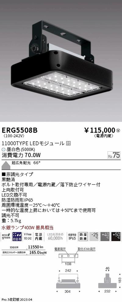 遠藤照明高天井用照明ERG5508B防湿防塵軽量小型シーリングライトの商品画像