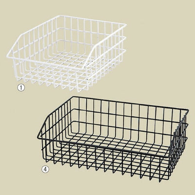 店舗用品店舗什器ネットカゴワイドタイプW28cm白の商品画像