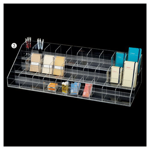 店舗用品演出用品小物ボックス3段タイプW89.8cmD30cmの商品画像