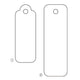 店舗用品販促用品小物用さげ札(色糸付き)0.9×2.5cmの商品画像