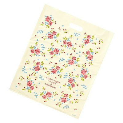 店舗用品ラッピング用品ローズガーデン持ち手付きポリ袋23×32cmの商品画像