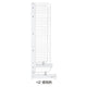 店舗用品システム什器サイドネットホワイトD45cm/KZ・KS用H165cmの商品画像