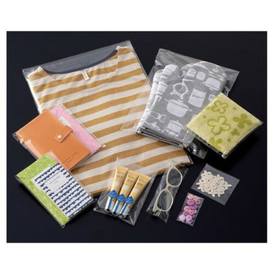 店舗用品ラッピング用品透明袋テープ付き業務用セット12×23.5(長3)cmの商品画像