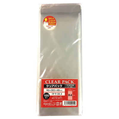 店舗用品ラッピング用品クリアパックOPP透明袋(テープ付き)9×20.5cm(長4)の商品画像
