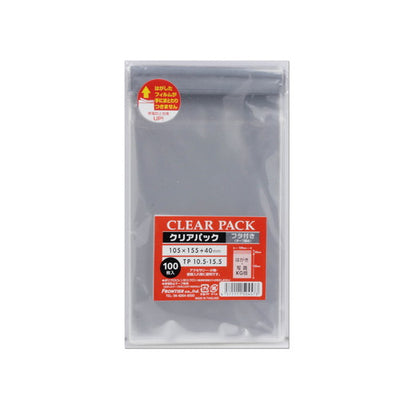 店舗用品ラッピング用品クリアパックOPP透明袋(テープ付き)10.5×15.5cm(はがき)の商品画像