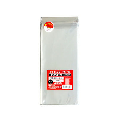 店舗用品ラッピング用品クリアパックOPP透明袋(テープ付き)11×23cmの商品画像
