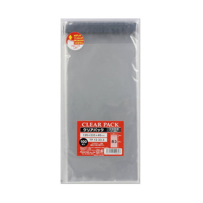 店舗用品ラッピング用品クリアパックOPP透明袋(テープ付き)12×23.5cm(長3)の商品画像