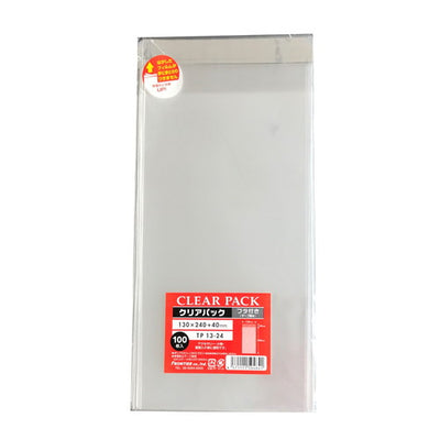 店舗用品ラッピング用品クリアパックOPP透明袋(テープ付き)13×24cmの商品画像