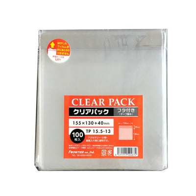 店舗用品ラッピング用品クリアパックOPP透明袋(テープ付き)15.5×13cmの商品画像