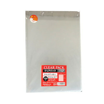 店舗用品ラッピング用品クリアパックOPP透明袋(テープ付き)21.6×27.7cm(角3)の商品画像