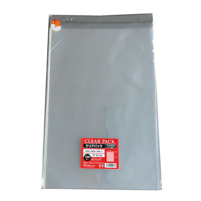 店舗用品ラッピング用品クリアパックOPP透明袋(テープ付き)30×46cmの商品画像